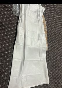 Elegant White Satin midi dress