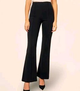 Women's Trendy Retro Black Trouser Pants