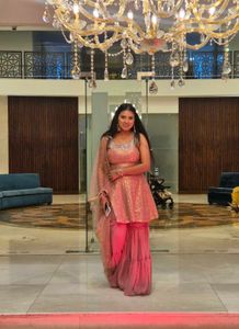 Pink sharara Suit with dupatta