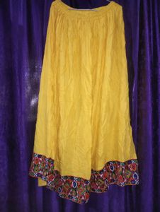 Vibrant Yellow Embroidered Ethnic Skirt
