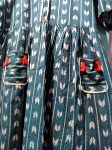 Stylish Teal Printed Kurta