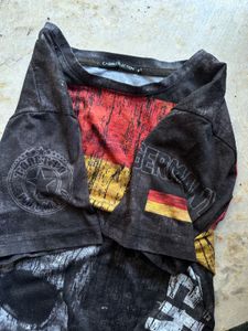 Men's Skull &amp; Germany Flag Graphic T-Shirt