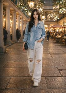 Denim Button-Down Shirt