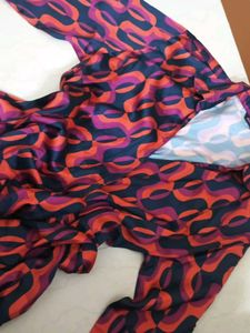 Retro Print Wrap Dress/nerver worn.