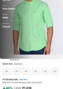 💯OG Peter England Branded Shirt