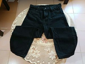 Charcoal Black Wide Leg Jeans