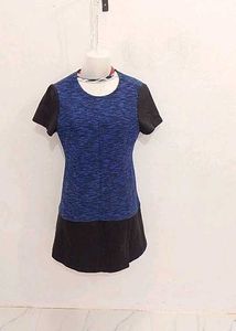 Blue & Black Two-Tone Dress