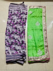 Vibrant Embroidered Saree