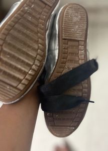 girls Silver Lace-Up Flats shoes