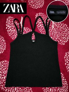 Stylish Black Cut-Out Cami Top
