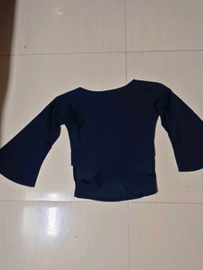 Stylish Blue Asymmetrical Tunic Top