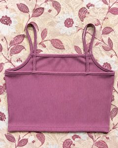 Ribbed Cropped Camisole Top