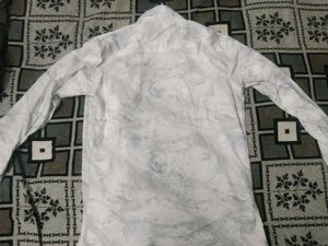 Men's White Printed Shirt