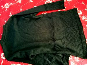 black woolen sweater for women