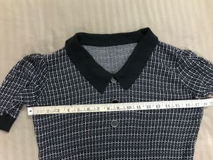 Korean Checked Knit Top Bust 36