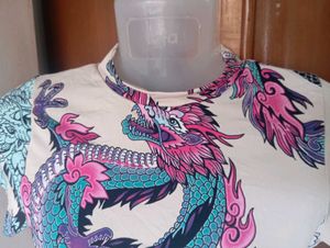 Dragon Print Crop Top