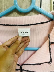 Savana Cute Pink Cropped Top