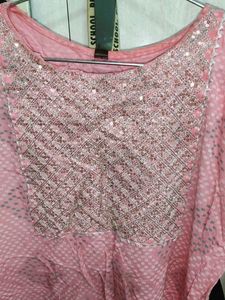 2 combo kurti Pink Sequined Kurta