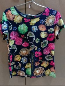 Blue Floral Top