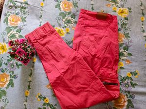Coral Cargo Pants