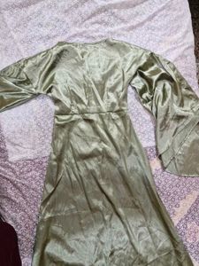 Elegant Sage Green Flowy Gown
