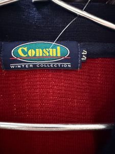 Men's Striped Quarter Zip Sweater