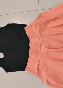 Cute Summer🏝️Aesthetic Mini Peach Skirt 🌷