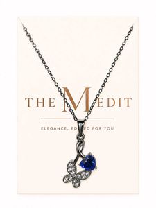 Butterfly &amp; Heart Charm Necklace