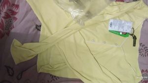 Cute Yellow Ribbed summer cro top Cardigan