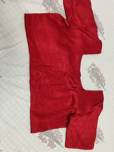 Red Jacquard Blouse