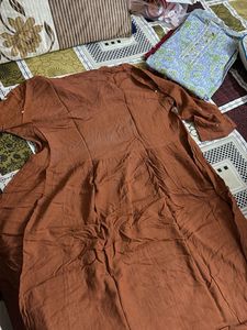 Embroidered Brown Kurta