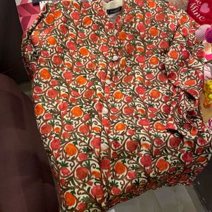 Beautifully Printed woolen coat