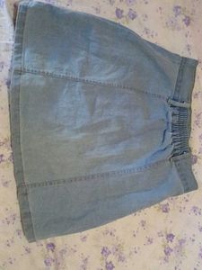 Light Wash Denim Button-Up Skirt