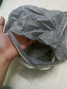 Grey Organizer Bag with Zipper