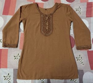 Stylish Brown Kurta Top