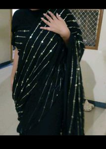 black fishcut designer lehenga