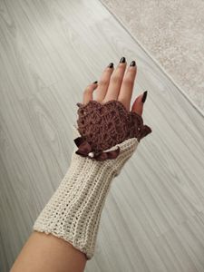 Lace Crochet Gloves🧁