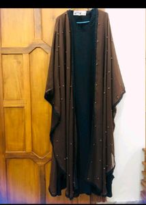 Imported UAE Pearl Embellished Abaya Gown
