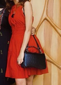 Chic Red Smocked Dress