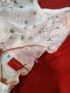 Net Star Print Baby Girl Frock