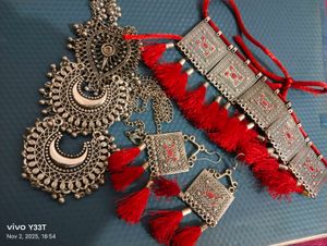 oxidize and thread jewellery set