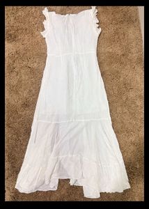 White Maxi Dress with Slit