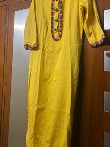 Vibrant Yellow Kurta Set with Dupatta