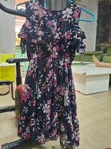 Cute Floral Print Dress for Girls