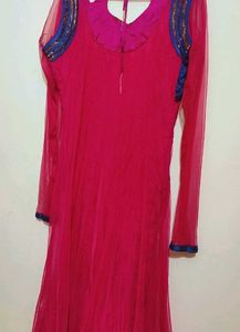 Megenta Anarkali Long Kurti For 34 Bust