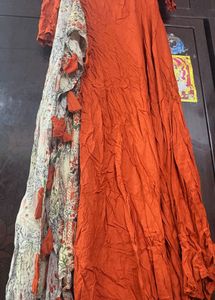 Designer Anarkali kurta with dupatta