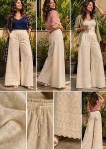 Embroidered Palazzo Pants