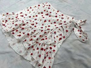 floral wrap ditsy skirt
