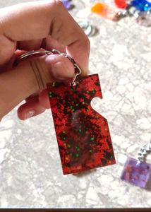 Sparkly Red Heart Keychains (2-Piece Set)