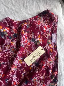 Burgundy Floral One-Shoulder Maxi Dress